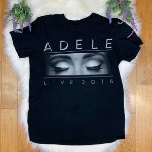 Adele Live 2016 Concert Tour Black Band T Shirt SM